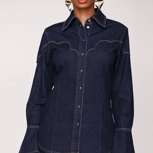 Avec Les Filles Denim shirt